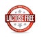 Lactose free food seal illustration
