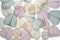 Lacy background of dried autumn leaves in soft pastel colors on