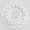Lacy paper doily, decorative flower, decorative snowflake, lacy mandala, lace pattern, arabic ornament, indian ornament
