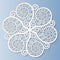 Lacy paper doily, decorative flower, decorative snowflake, mandala