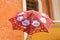 Lacy parasol for women on the counter street vendors