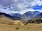 A Ladakh high snow-covered mountain landscape, Leh region, India