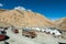 LADAKH, INDIA - SEPTEMBER 7, 2006: Rest area along a high paved