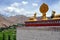 Ladakh landscape with buddhist decoration
