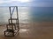 Ladder on the beach shore