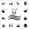 ladder of the pool icon. SPA icons universal set for web and mobile