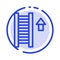 Ladder, Stair, Staircase, Arrow Blue Dotted Line Line Icon