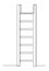 Ladder, step-ladder, structure for climbing up. Continuous line drawing. Vector illustration