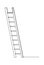 Ladder, step-ladder, structure for climbing up. Continuous line drawing. Vector illustration