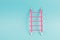 Ladder of success build with pencils, opportunity strategy, blue background, copy space for text, step by step concept, progress