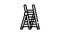 ladder tool black icon animation