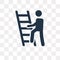 Ladder vector icon isolated on transparent background, Ladder t