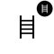 Ladder - white vector icon