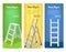 Ladders Realistic Banners Set