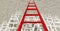 Ladders on the wall one longer competitive advantage - 3d rendering