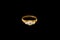 Ladies Antique Gold Ring Three Diamonds Isolated on Black backg