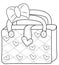 Ladies\' bag coloring page