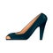 Ladies black high heel. Vector illustration decorative design