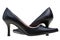 Ladies black high heels shoes isolated