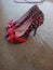 Ladies Cherry Print Stilletos