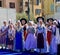 Ladies dancing in national costumes in Provence