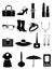 Ladies makeup and accessories icons