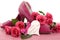 Ladies pink high heel stiletto shoes and roses
