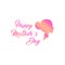 Ladies silhouette. Mother for your design Mother s day greeting card. Vector.