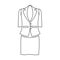 Ladies suit for business women icon, outline style