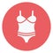 Ladies swimfit, ladies undergarments Vector Icon which can easily edit