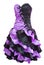 Ladies\' violet black cocktail dress