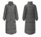 Ladies winter coat. Winter Jacket Isolated