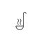 Ladle spoon line icon on white background