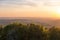 The ladscape at sunset in Germany