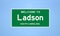 Ladson, South Carolina city limit sign. Town sign from the USA.