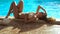 Lady in bikini lying and sunbathing