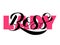 Lady Boss lettering. Quote for clothes, banner. Vector illustration