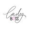 Lady Boss Vector poster. Brush calligraphy. Feminism slogan with Handwritting lettering.