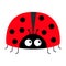 Lady bug ladybird insect icon print. Love greeting card. Cute cartoon kawaii funny baby character. Happy Valentines Day. Flat