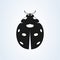 Lady Bug Vector Icon. Ladybug Simple illustration icon isolated