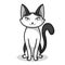 Lady Cat Cartoon Character Design Vector Illustration