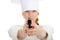 Lady chef with gun