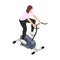 Lady On Exercycle Composition