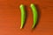 Lady finger okra closeup on isolated background