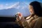 Lady and Fuji san on the train