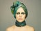 Lady in green turban