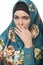 Lady in Hijab is Repulsed or Disgusted by Something