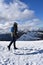 A lady hiking on the mountains of Zakopane