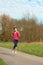 Lady Jogging in a Park