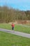 Lady Jogging in a Park